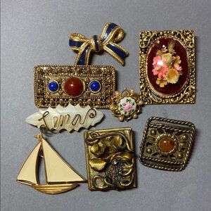 Vintage brooch pin lot